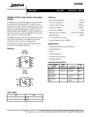 H4600CB Datasheet PDF Intersil