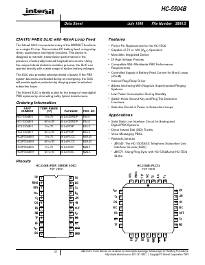 HC-5504B Datasheet PDF Intersil