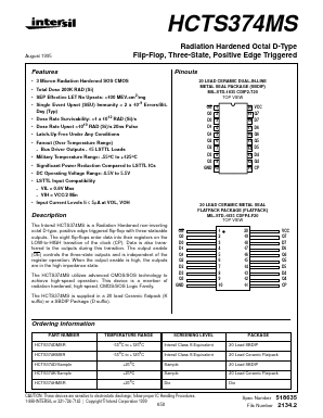 HCTS374MS Datasheet PDF Intersil