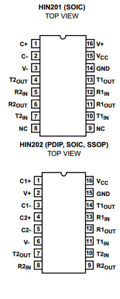 HIN205CP Datasheet PDF Intersil