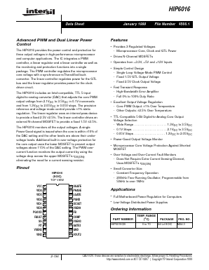 HIP6016 Datasheet PDF Intersil