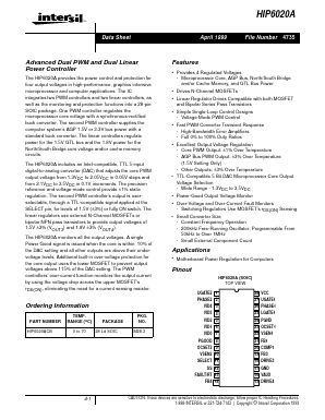 HIP6020A Datasheet PDF Intersil