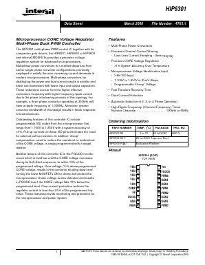 HIP6301CB Datasheet PDF Intersil