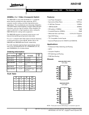 HA4314BCP Datasheet PDF Intersil