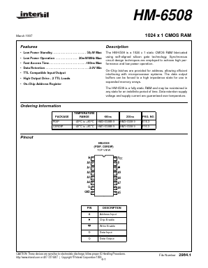 HM3-6508-9 Datasheet PDF Intersil