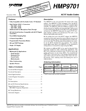 HMP9701CN Datasheet PDF Intersil