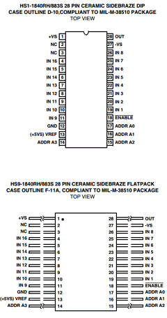 HS-1840RH/883S Datasheet PDF Intersil