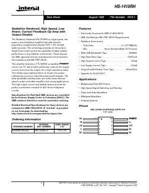 HS-1410RH Datasheet PDF Intersil