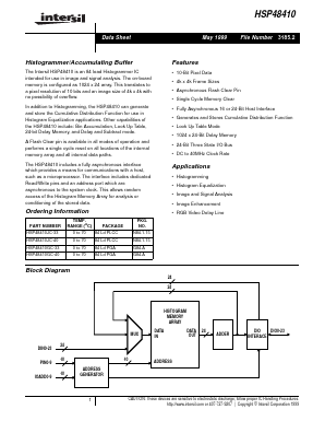 HSP48410 Datasheet PDF Intersil