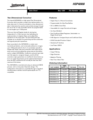 HSP48908 Datasheet PDF Intersil