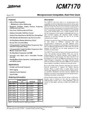 ICM7170MDG Datasheet PDF Intersil
