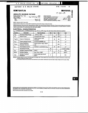 ICM7207IJD Datasheet PDF Intersil