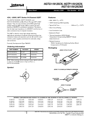 HGT1S11N120CNS9A Datasheet PDF Intersil