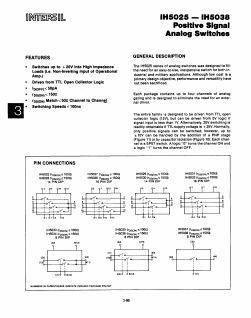 IH5030CDE Datasheet PDF Intersil