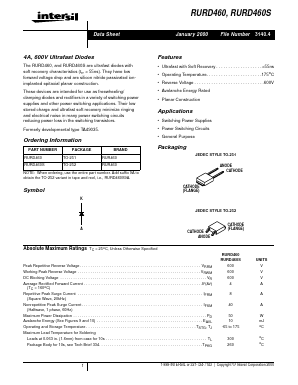 RURD460S9A Datasheet PDF Intersil