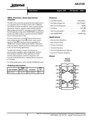 HA1-5134-5 Datasheet PDF Intersil