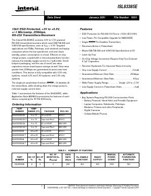 ISL83385EIA Datasheet PDF Intersil