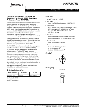 JANSR2N7439 Datasheet PDF Intersil