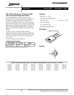HGTG30N60B3D Datasheet PDF Intersil