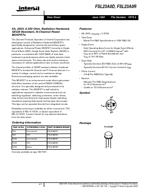 FSL23A0R Datasheet PDF Intersil