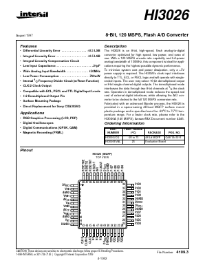 HI3026EVAL Datasheet PDF Intersil