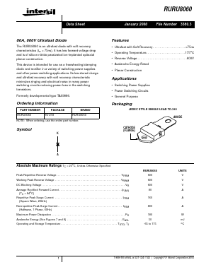 RURU8060 Datasheet PDF Intersil