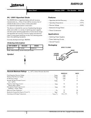 RHRP8120 Datasheet PDF Intersil