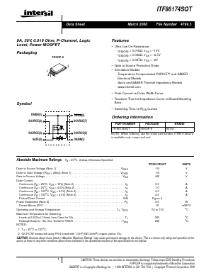 ITF86174SQT2 Datasheet PDF Intersil