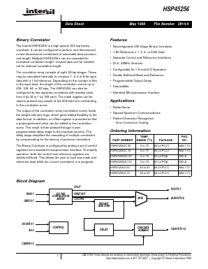 HSP45256 Datasheet PDF Intersil