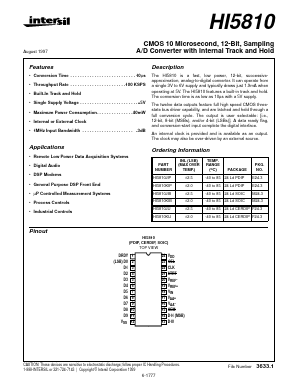 HI5810KIP Datasheet PDF Intersil