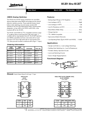 HI-304 Datasheet PDF Intersil