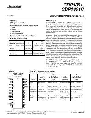 CDP1851CE Datasheet PDF Intersil