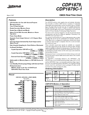 CDP1879CE1 Datasheet PDF Intersil