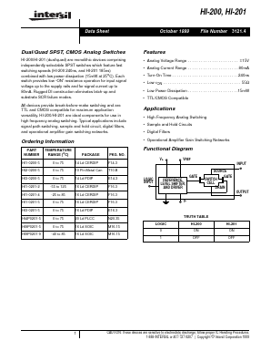 HI-200 Datasheet PDF Intersil