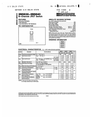 2N5638 Datasheet PDF Intersil