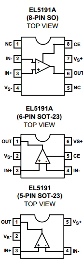 EL5191CWZ-T7 Datasheet PDF Intersil