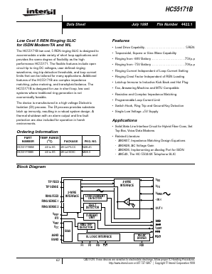 HC55171B Datasheet PDF Intersil
