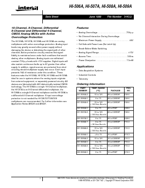 HI1-0508A-8 Datasheet PDF Intersil