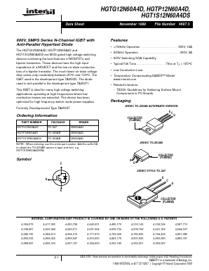 HGTG12N60A4D Datasheet PDF Intersil