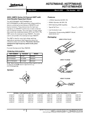 HGTG7N60A4D Datasheet PDF Intersil