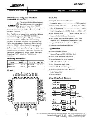 HFA3861 Datasheet PDF Intersil
