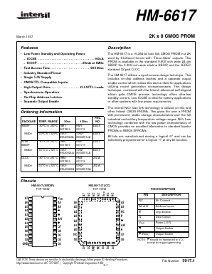 HM-6617 Datasheet PDF Intersil
