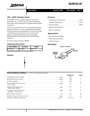 RURP30120 Datasheet PDF Intersil
