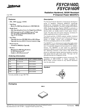 FSYC9160D3 Datasheet PDF Intersil