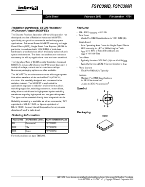 FSYC360D1 Datasheet PDF Intersil