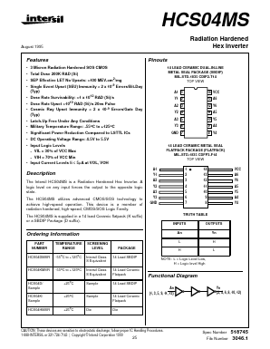 HCS04K Datasheet PDF Intersil