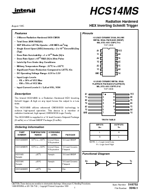 HCS14KMSR Datasheet PDF Intersil