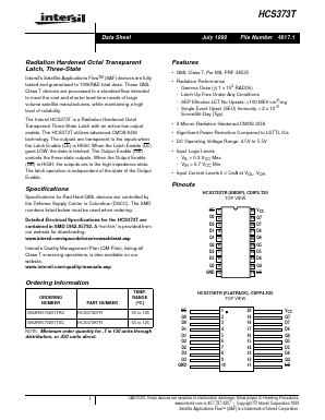 HCS373T Datasheet PDF Intersil