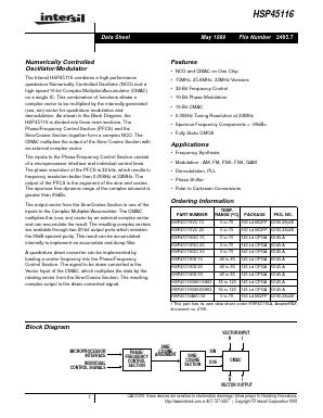 HSP45116GI-25 Datasheet PDF Intersil