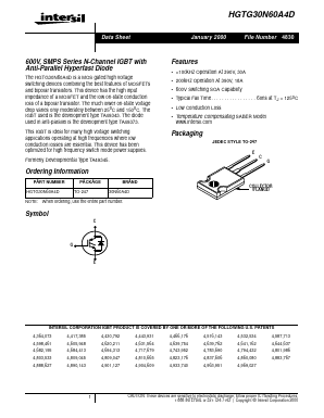 HGTG30N60A4D Datasheet PDF Intersil